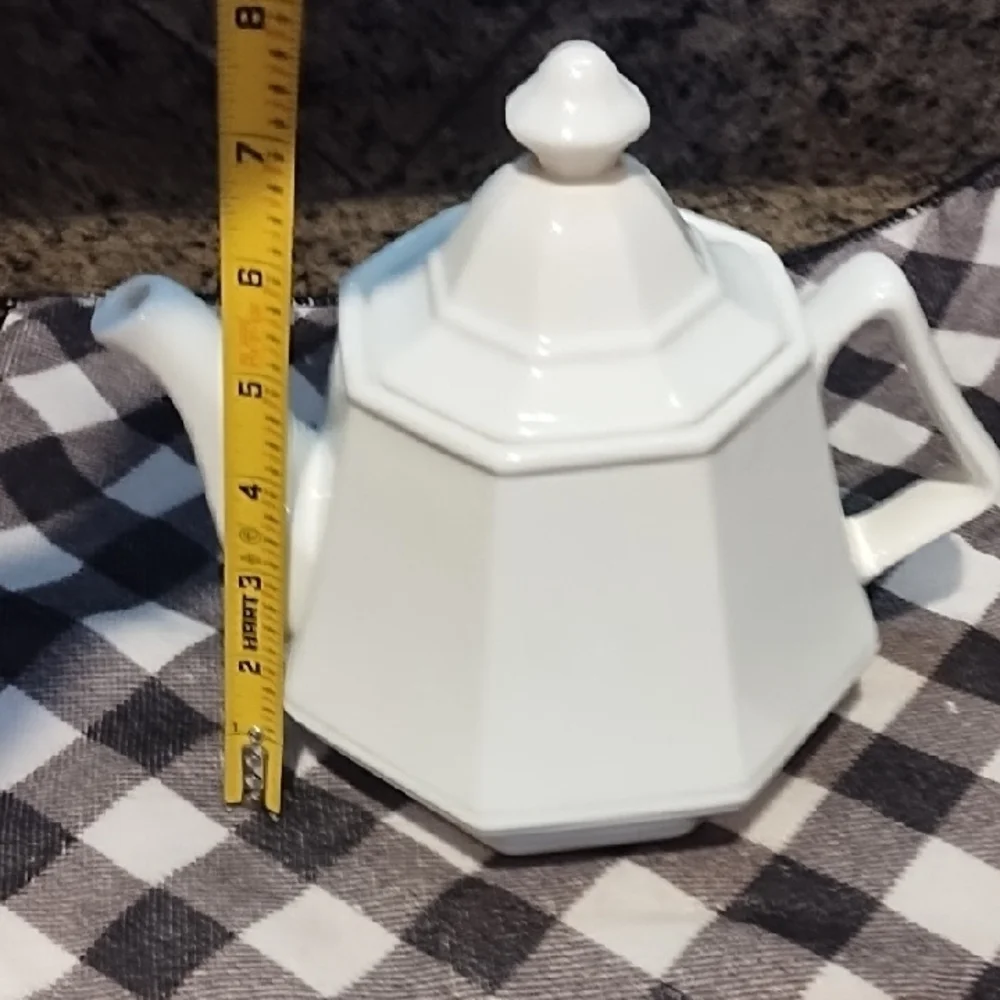 Homer Laughlin Dover White Teapot Vintage